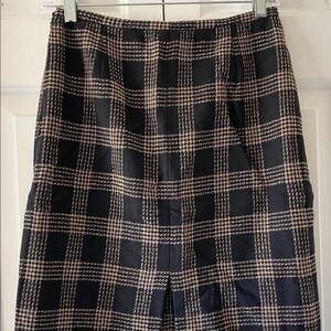 Ann Taylor Petites Womens Black Beige Skirt Sz 2P